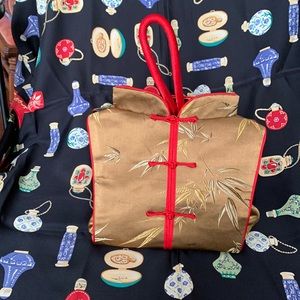 China Silk Mini Cheongsam Evening Bag Wristlet